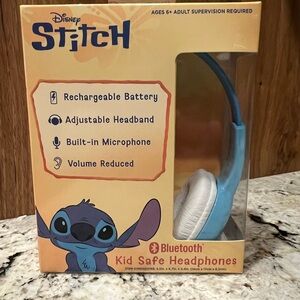Disney Stitch Blue and White Kid Safe Headphones